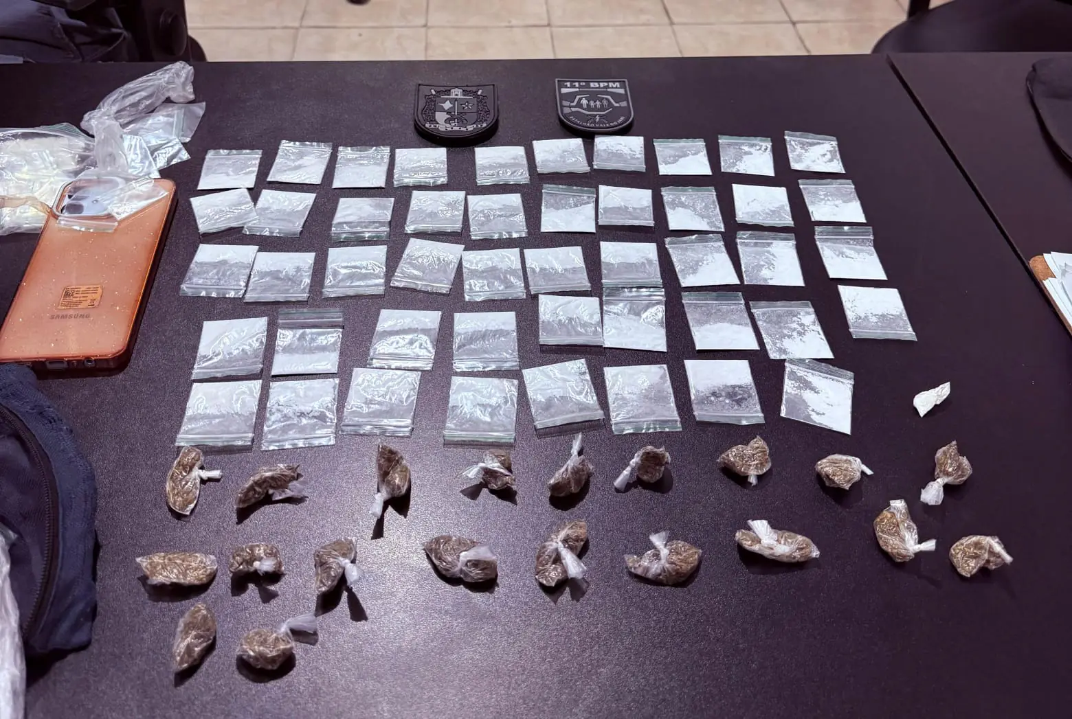 Drogas apreendidas durante a operação