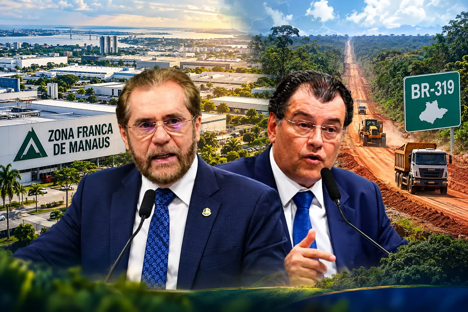 Plínio Valério e Eduardo Braga: estilos diferentes, mesmas prioridades para o Amazonas no Senado