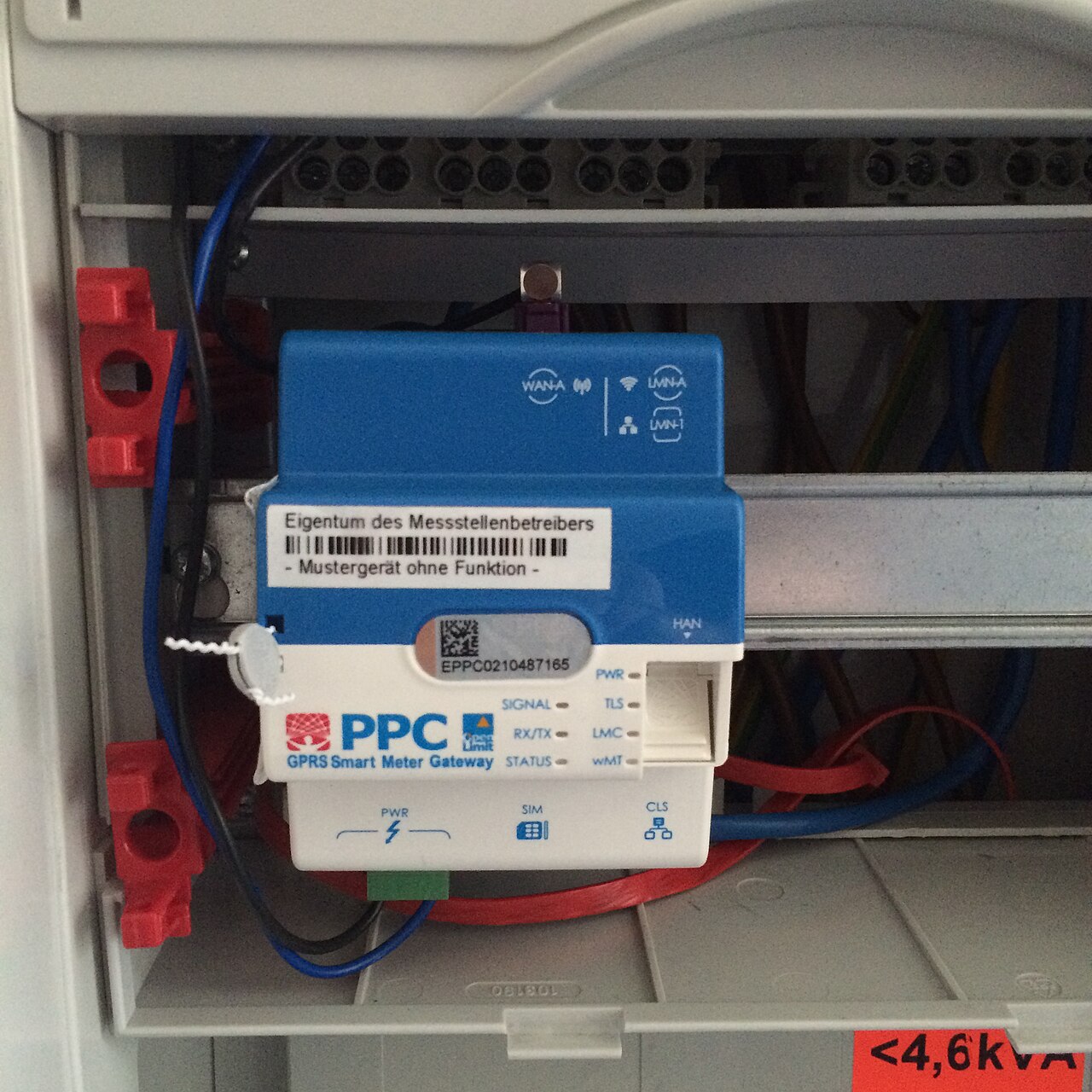 Equipamento de comunicação de medição inteligente em quadro elétrico
